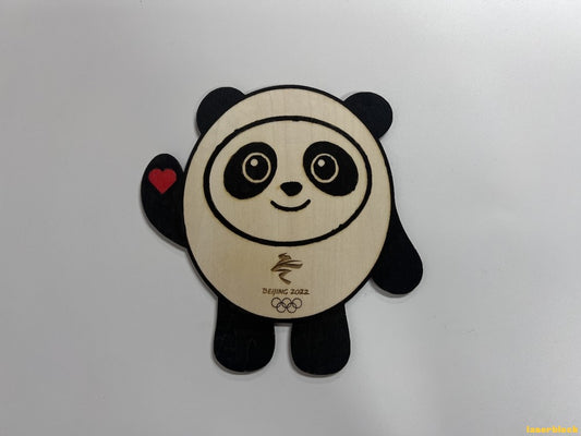 激光切割设计图丨冰墩墩
